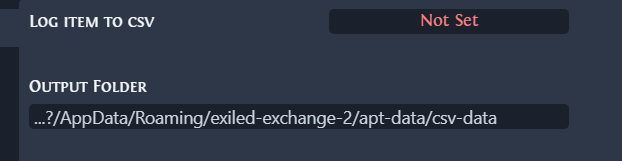 Single Item Rolling Settings